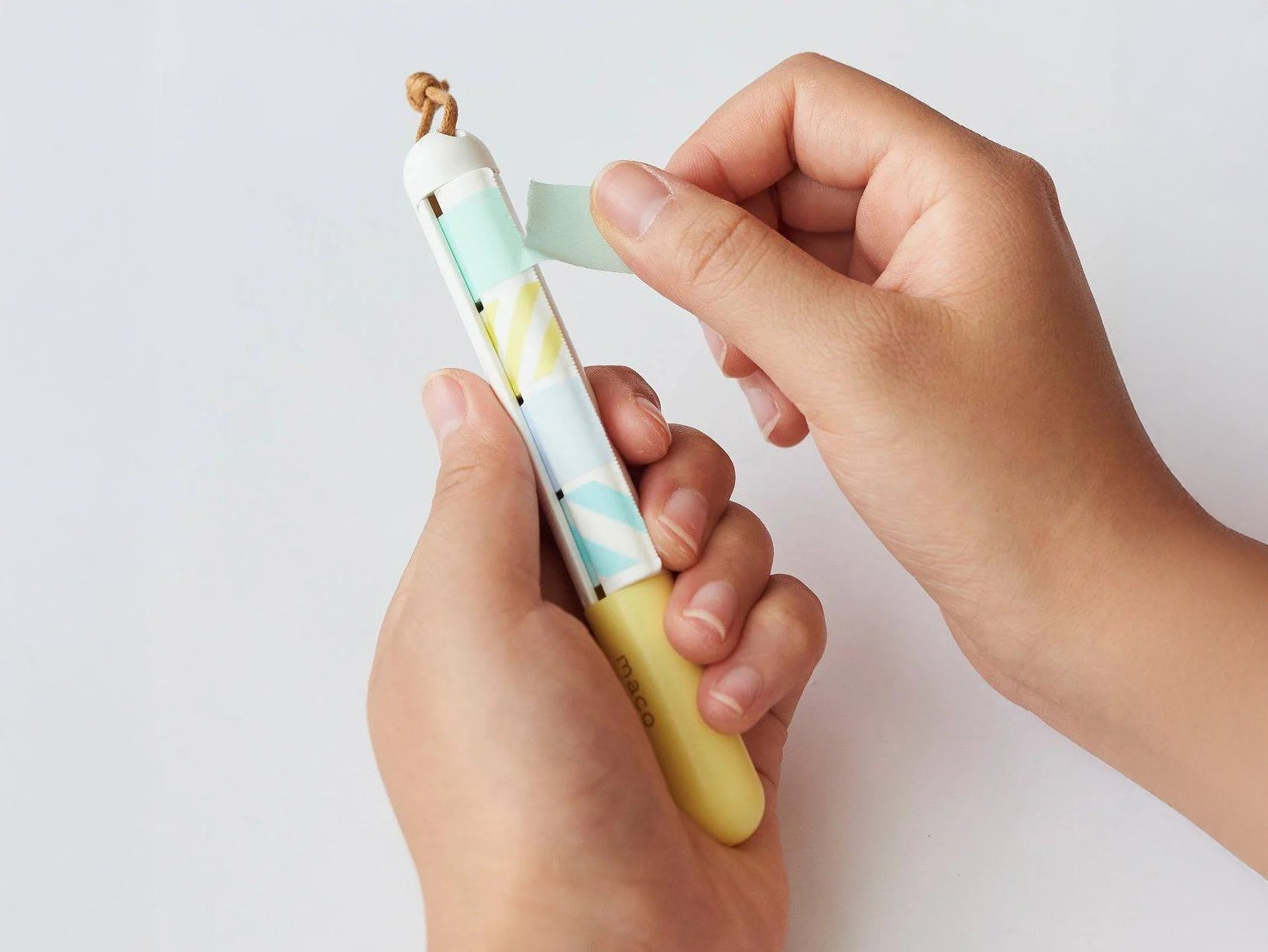 Achat Stylo distributeur de masking tape -  Kanmido Mako jaune pastel