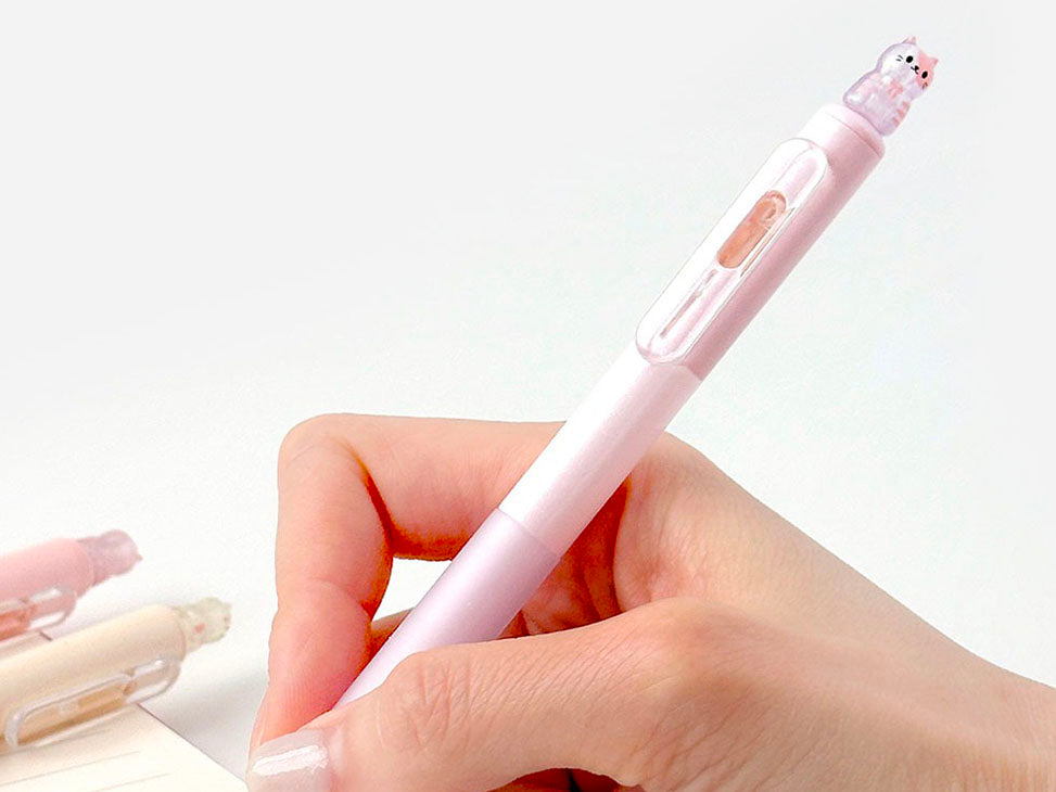 achat Stylo gel chat Bingle - Pastel mauve