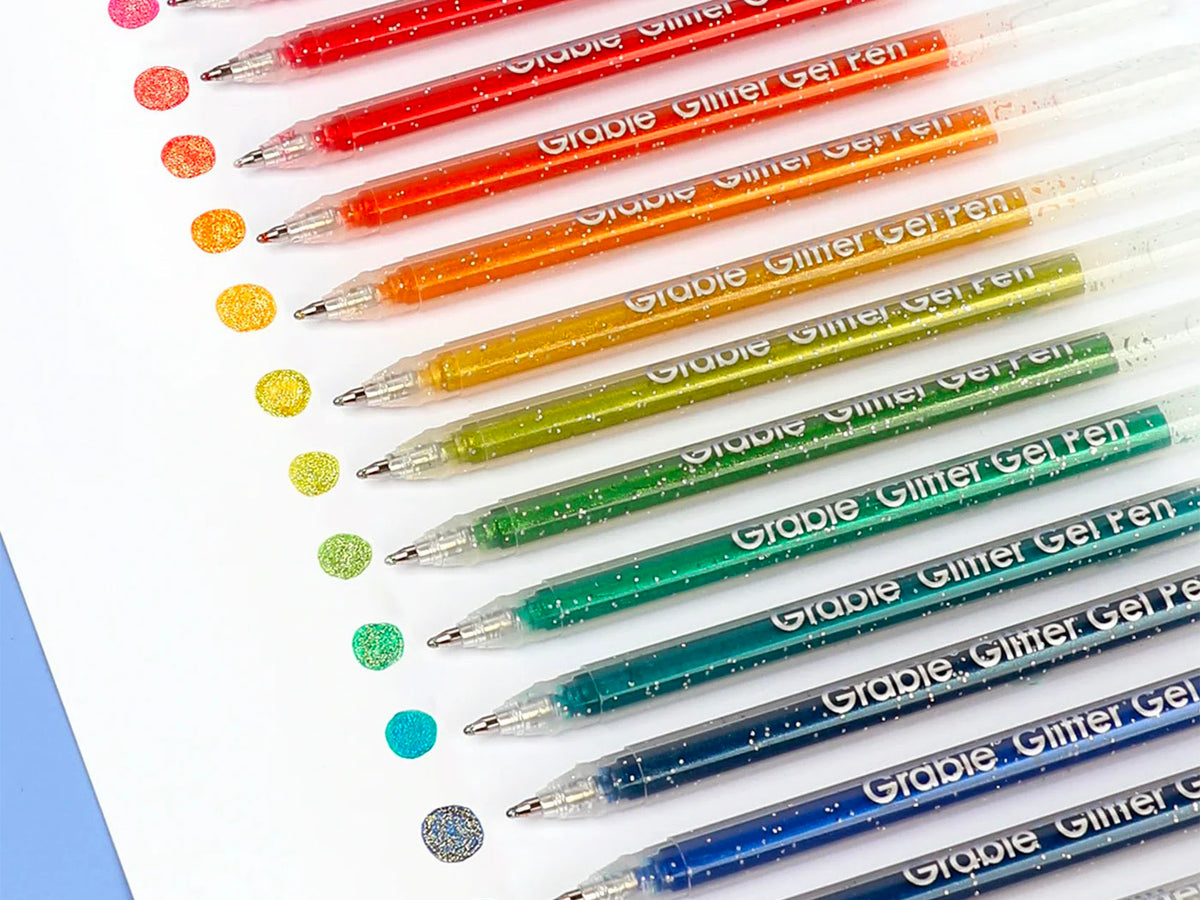achat 18 stylos à encre gel pailletée irisée - Grabie
