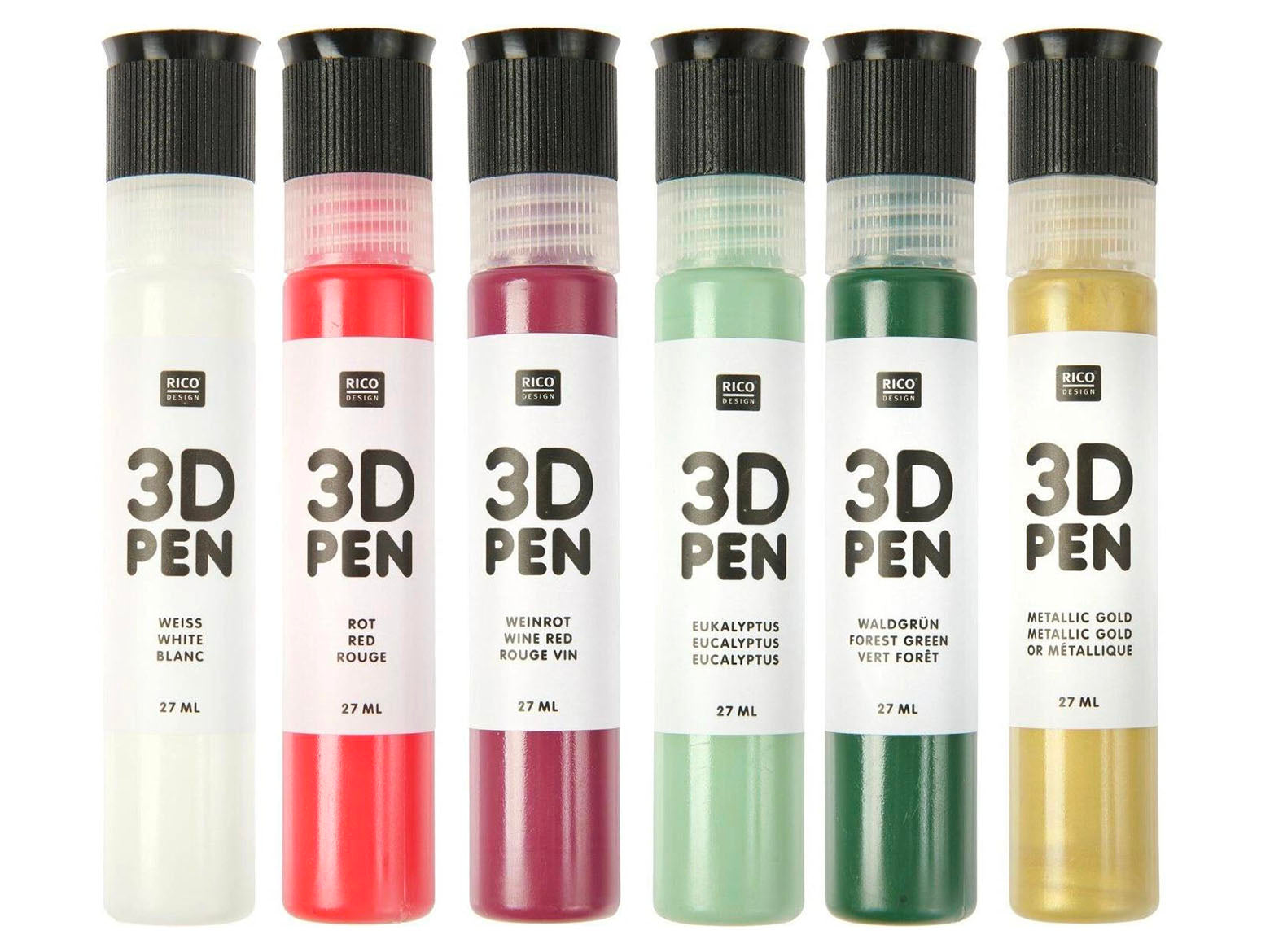 Achat Set de 6 Stylos pour peinture 3D - Noël - Rico Design