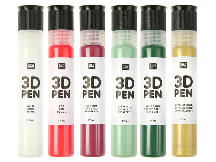 Achat Set de 6 Stylos pour peinture 3D - Noël - Rico Design
