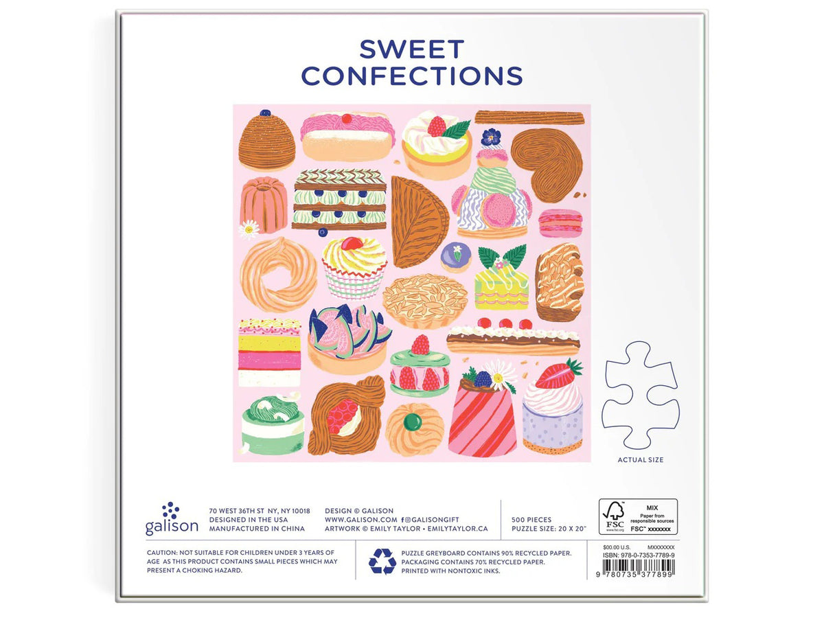 achat Puzzle Sweet Confections - 500 pièces - Galison