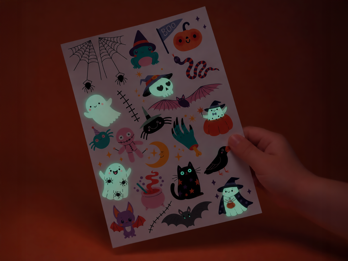 achat Pochette de 40 Tattoos Phosphorescents - Halloween