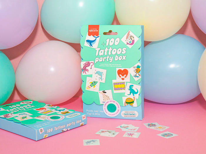 Achat Party Box de 100 Tattoos - La Petite Epicerie
