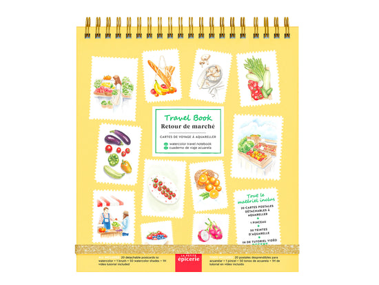 Achat Travel Book - Carnet aquarelle - thème Retour de Marché