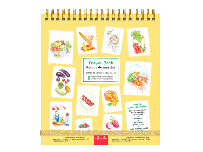 Achat Travel Book - Carnet aquarelle - thème Retour de Marché