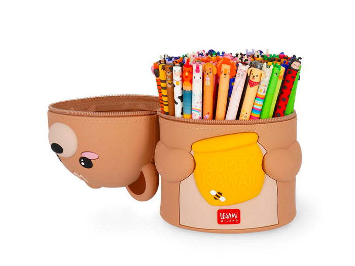 Achat Trousse Super teddy Kawaii extraordinaire 2 en 1 en silicone - Legami
