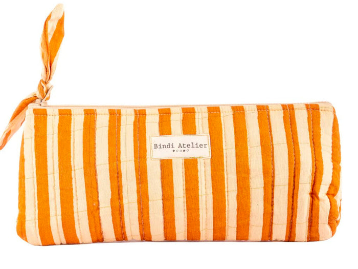Achat Trousse crayons - Stripes Orange & Cream - Bindi Atelier
