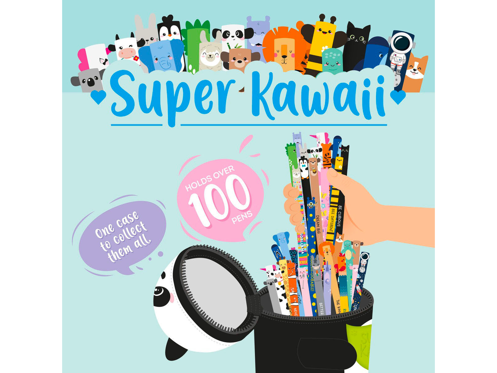 achat Trousse extraordinaire 2 en 1 en silicone - Super Panda Kawaii - Legami