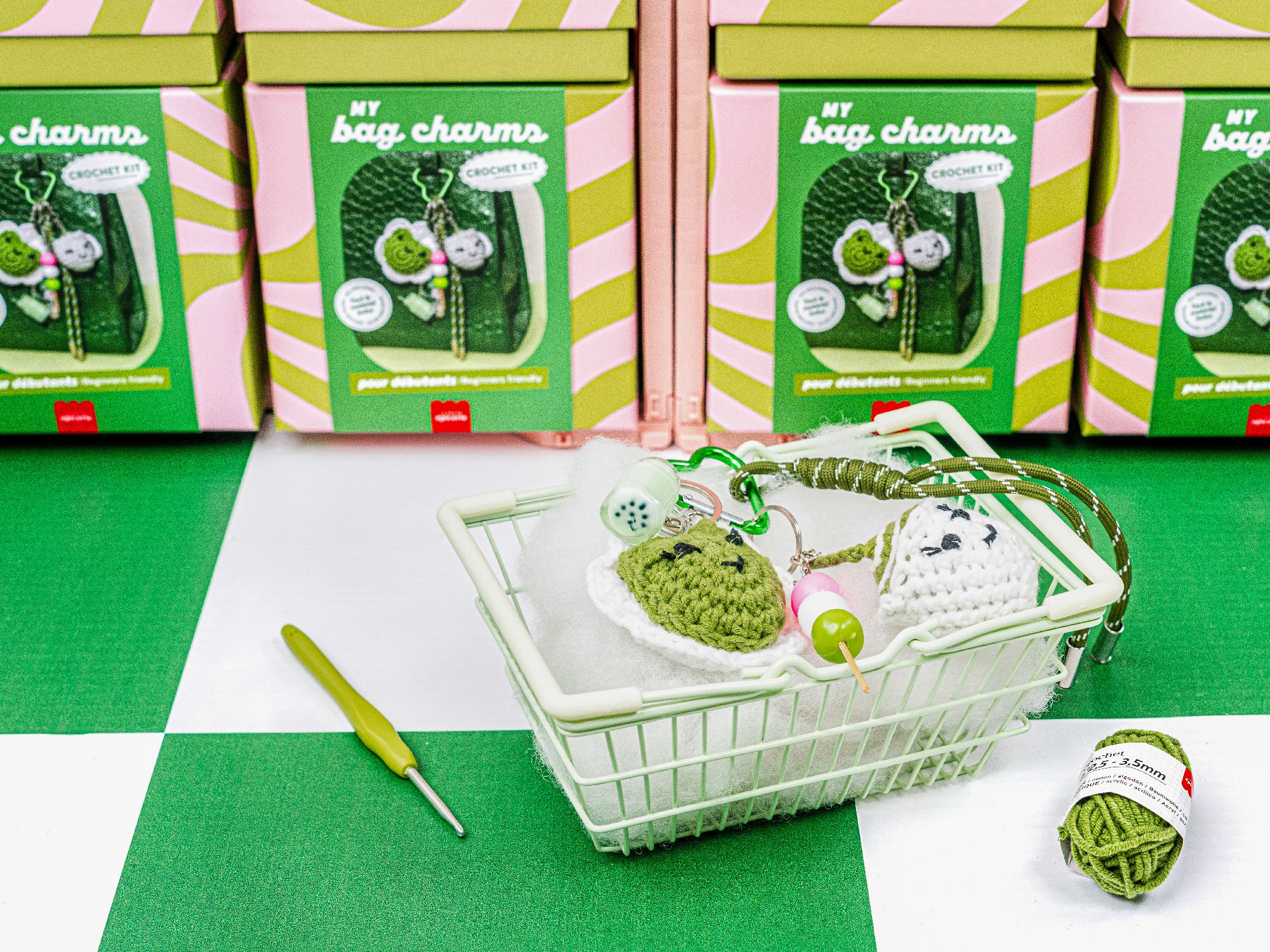 Kit crochet pour débutant - bag charms- matcha club