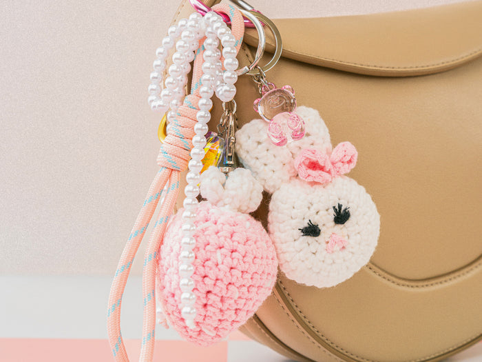 Achat Kit crochet pour débutant - bag charms - Glam pink