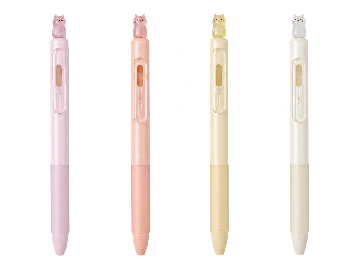achat Stylo gel chat Bingle - Pastel mauve