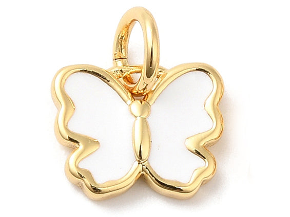 Achat Breloque papillon dorée émaillée pour bijoux DIY