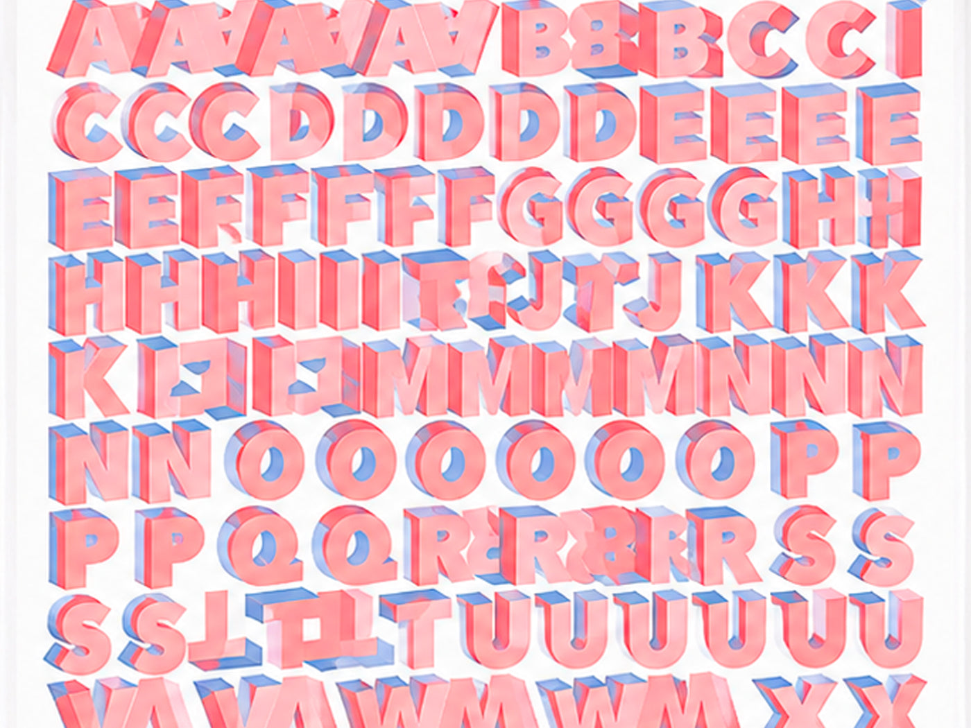 achat Stickers 3D lettres et chiffres - Rose pastel