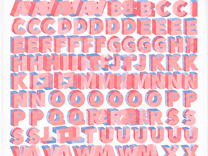 Achat Stickers 3D lettres et chiffres - Rose pastel