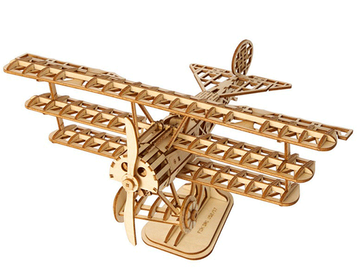Achat Maquette miniature Avion Bi-Plane - Robotime