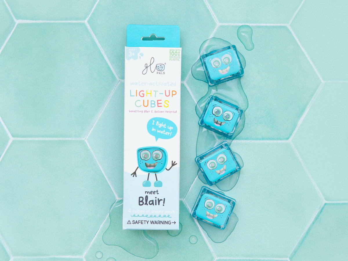 achat Glo pals - 4 cubes lumineux dans l'eau - bleu