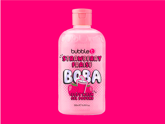 Achat Gel Douche Thé Boba à la Fraise (500ml) - Bubble T Cosmetics