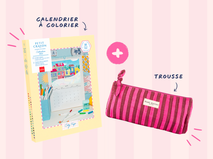 Achat Calendrier à colorier + trousse Bindi Atelier