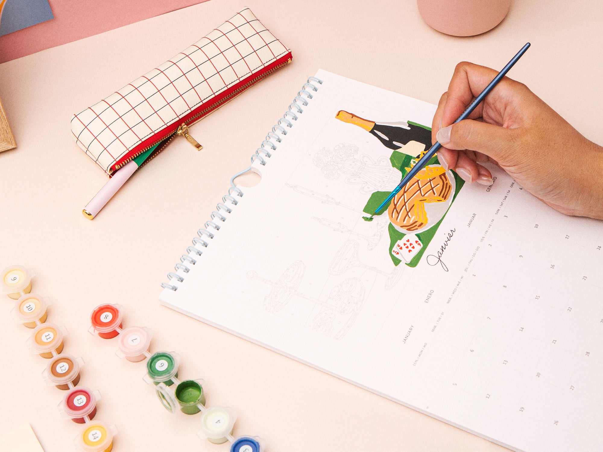 Calendrier à peindre - édition 2026 - peinture au numéro - Petit Pinceau