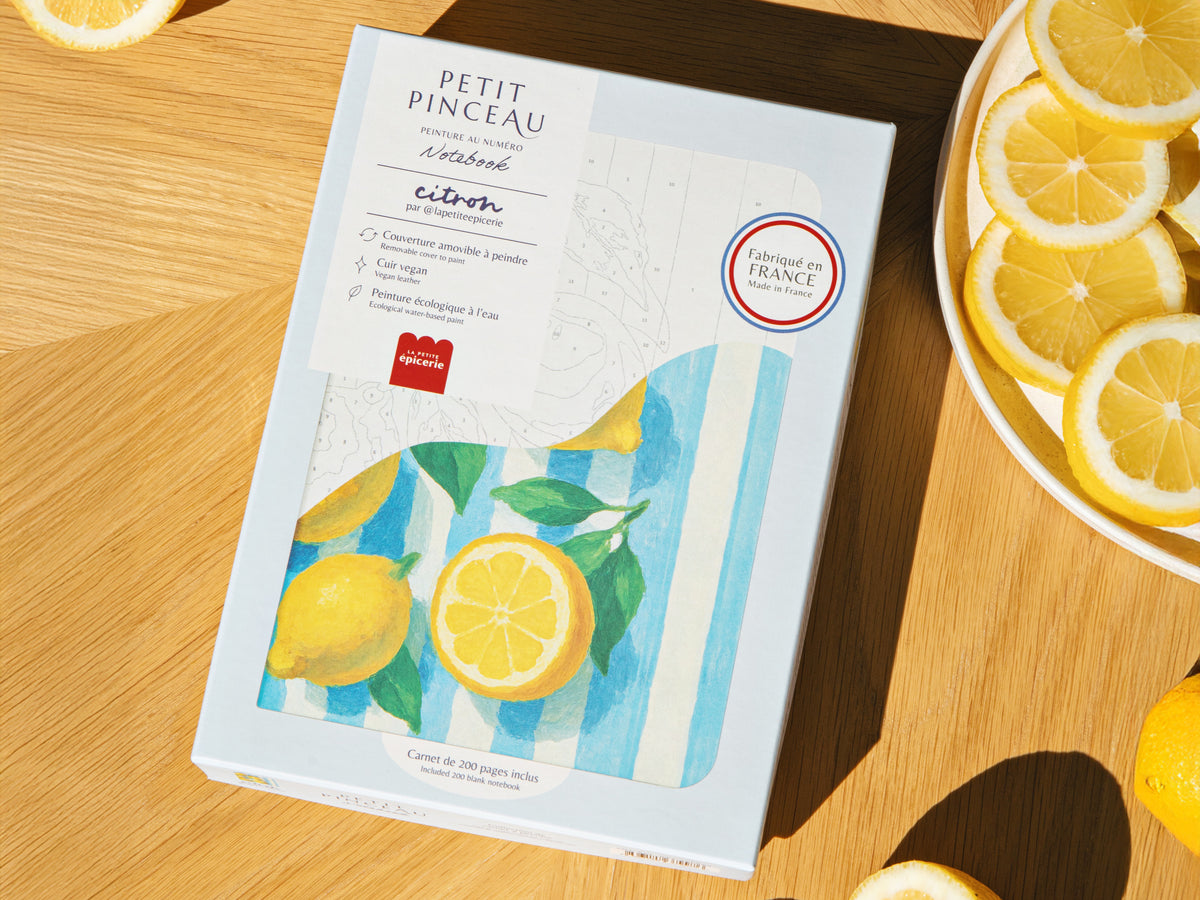 achat Carnet à peindre - Notebook peinture au numéro - Petit Pinceau - Citrons