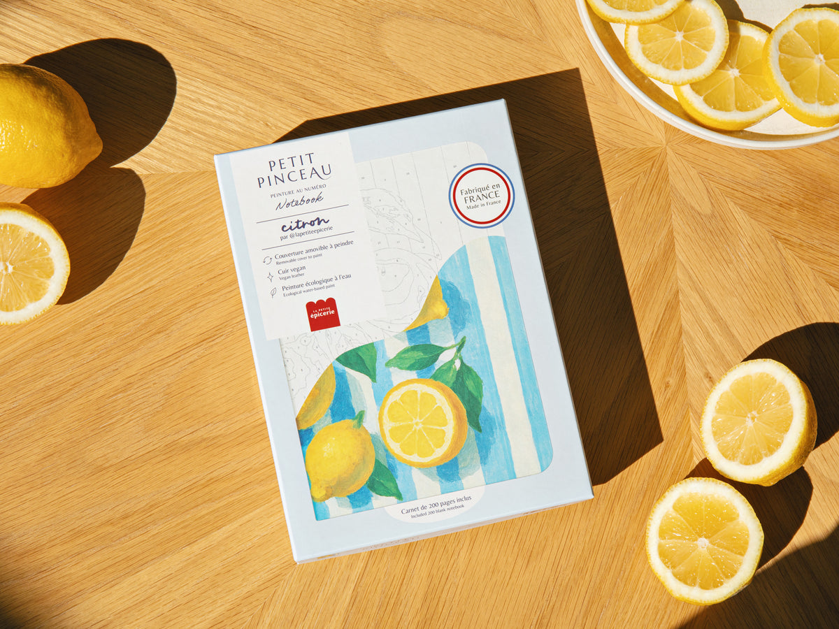 achat Carnet à peindre - Notebook peinture au numéro - Petit Pinceau - Citrons