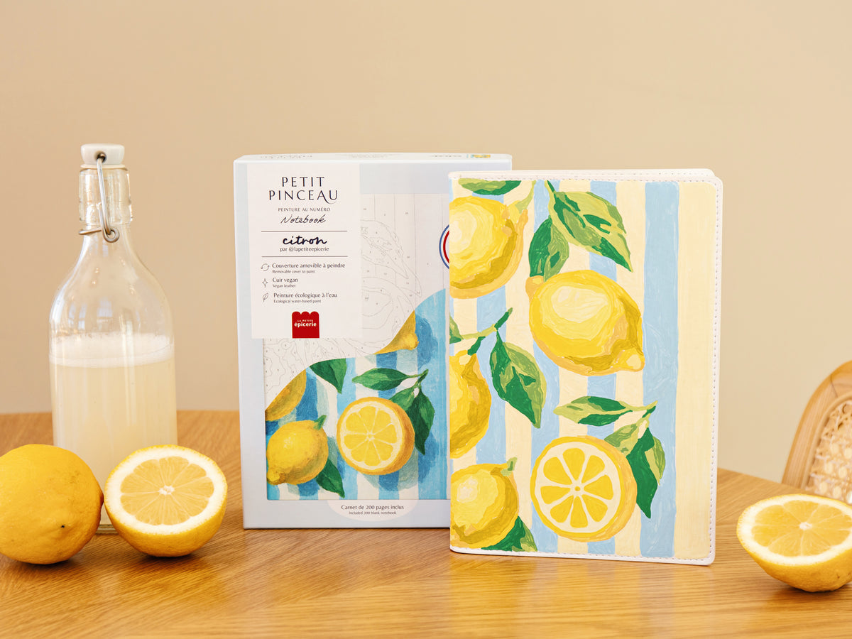 achat Carnet à peindre - Notebook peinture au numéro - Petit Pinceau - Citrons
