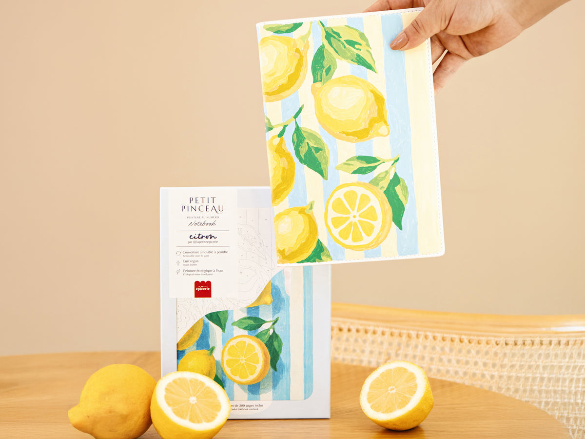 achat Carnet à peindre - Notebook peinture au numéro - Petit Pinceau - Citrons