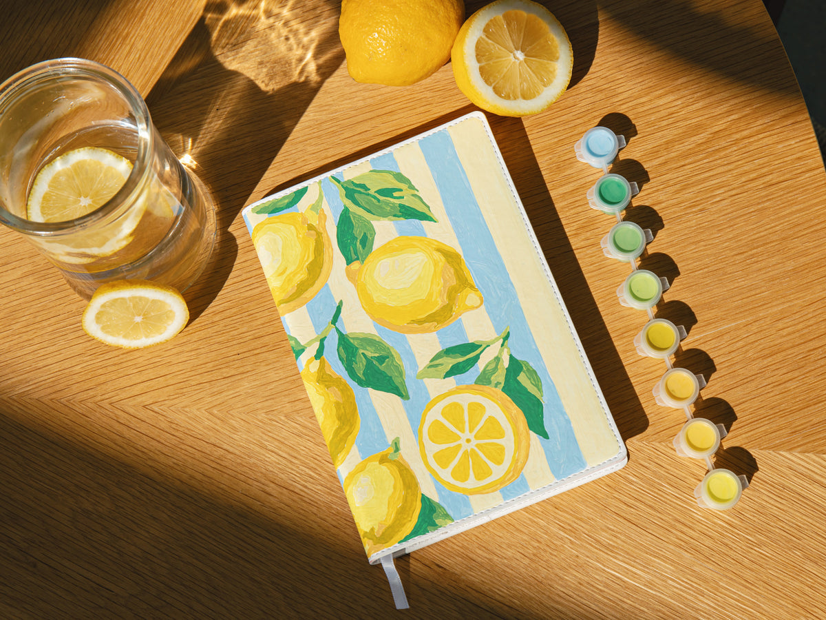 achat Carnet à peindre - Notebook peinture au numéro - Petit Pinceau - Citrons