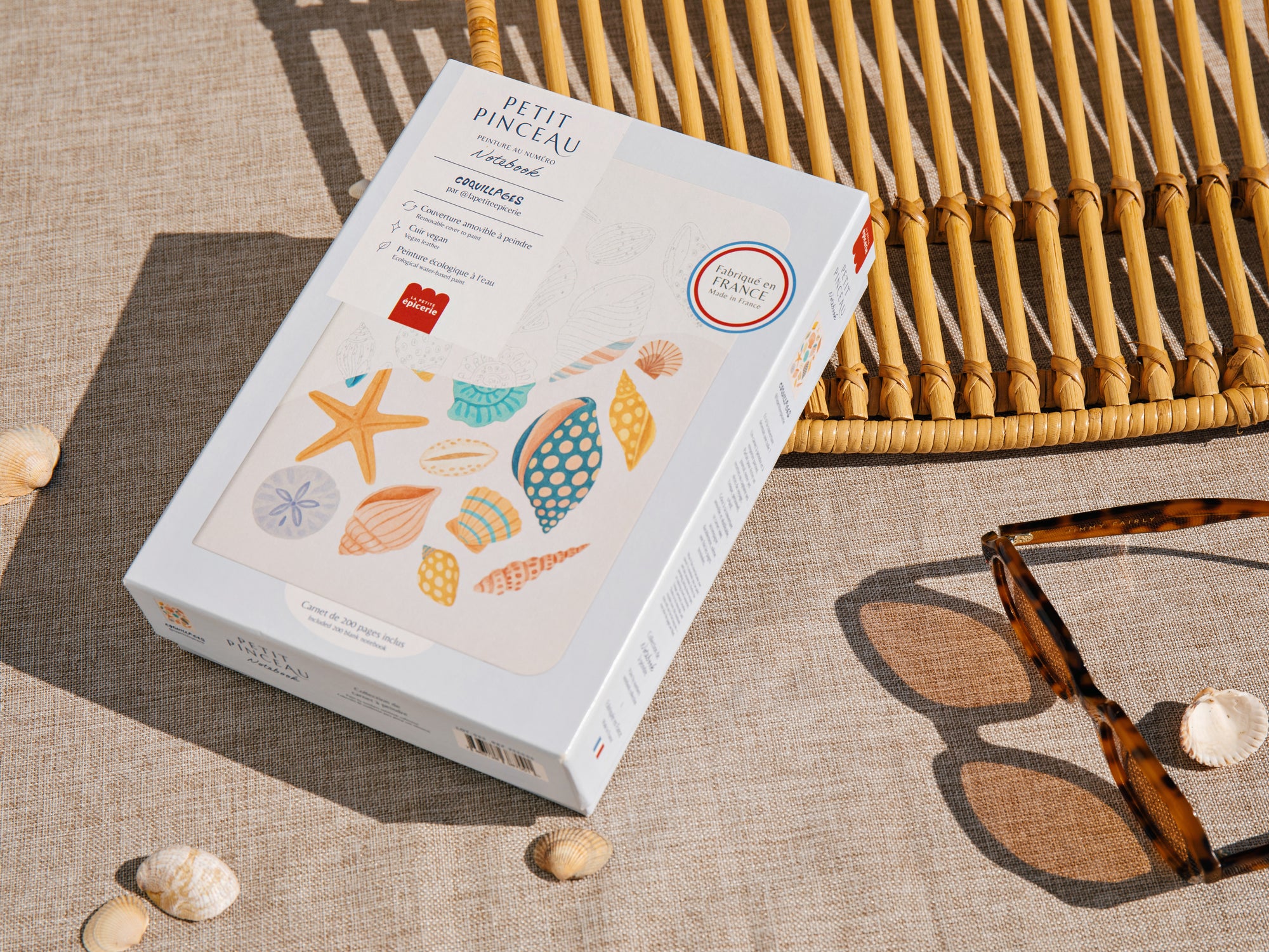 Carnet à peindre - Notebook peinture au numéro - Petit Pinceau - Coquillage