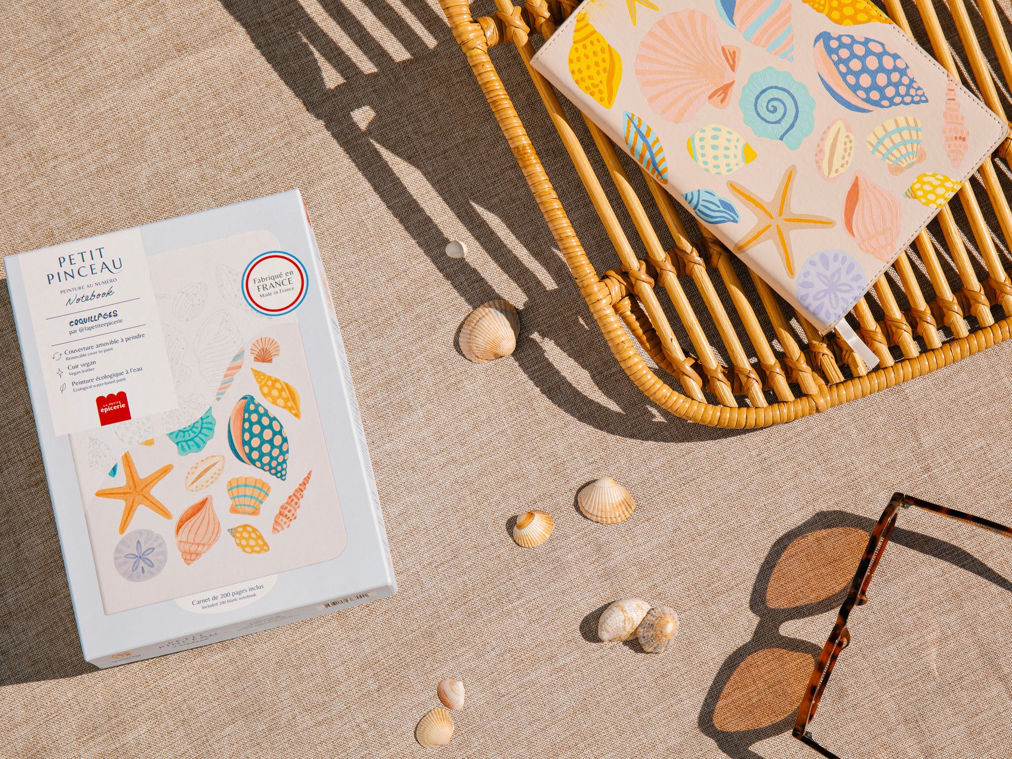 Carnet à peindre - Notebook peinture au numéro - Petit Pinceau - Coquillage