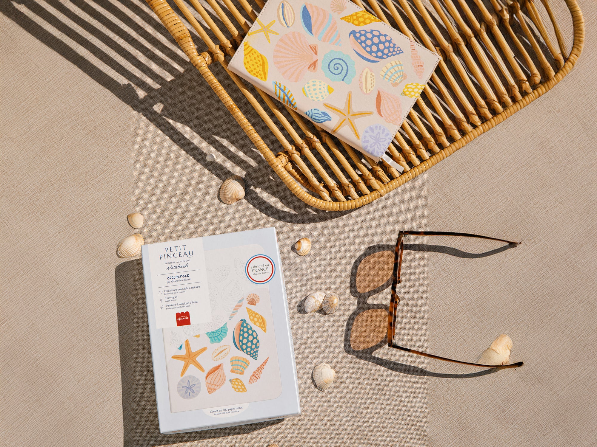 Carnet à peindre - Notebook peinture au numéro - Petit Pinceau - Coquillage
