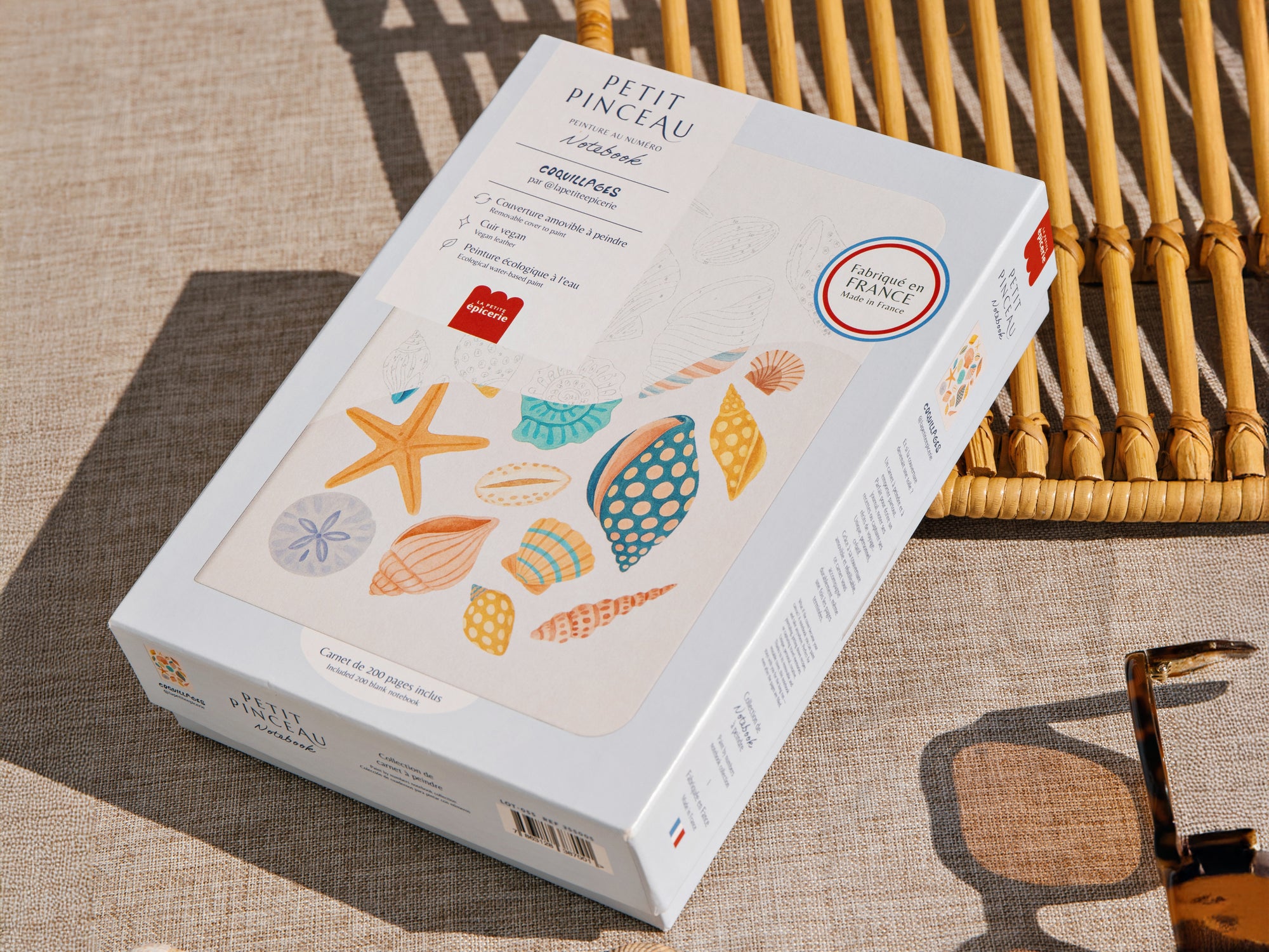 Carnet à peindre - Notebook peinture au numéro - Petit Pinceau - Coquillage
