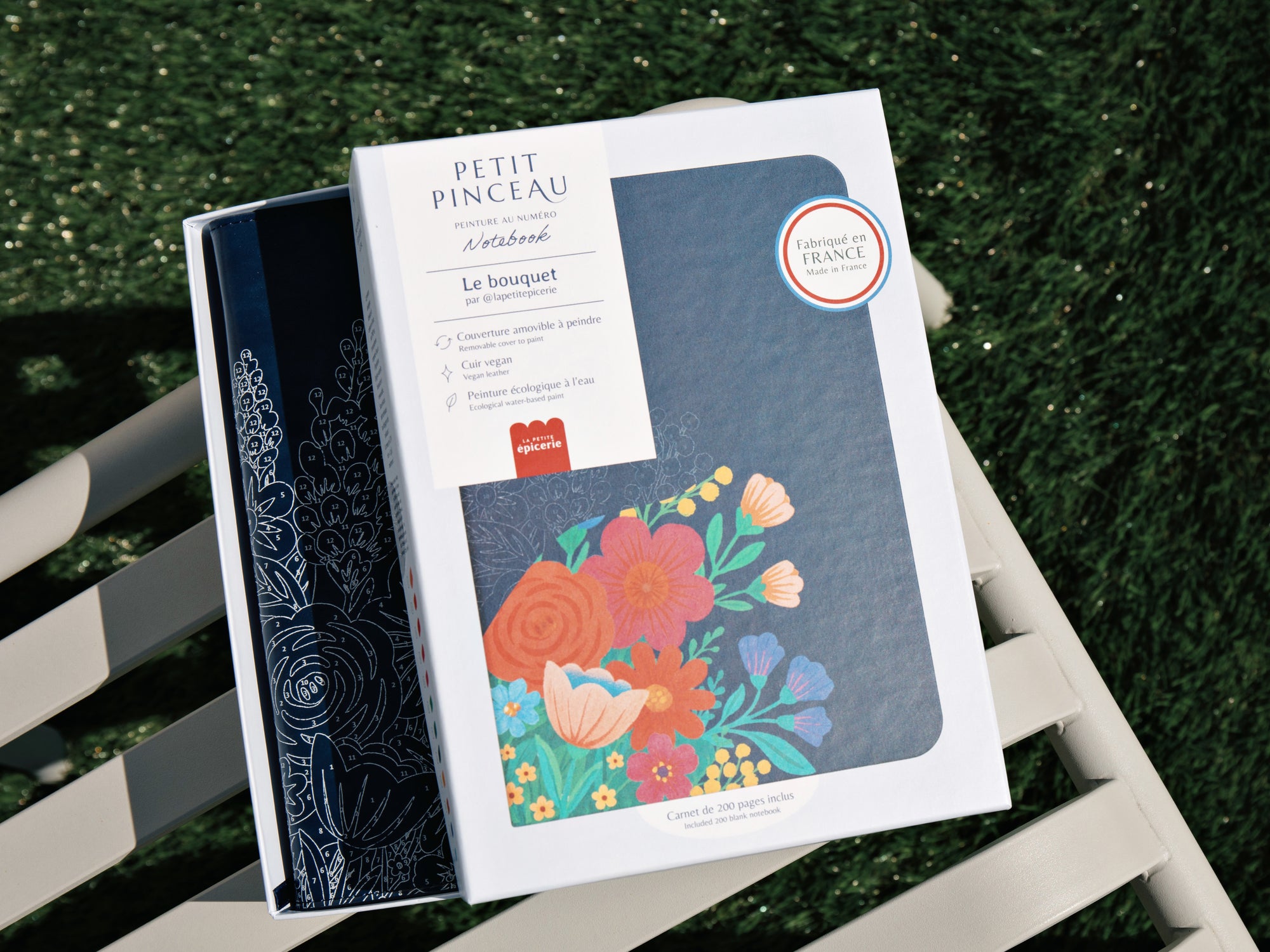 Carnet à peindre - Notebook peinture au numéro - Petit Pinceau - Bouquet