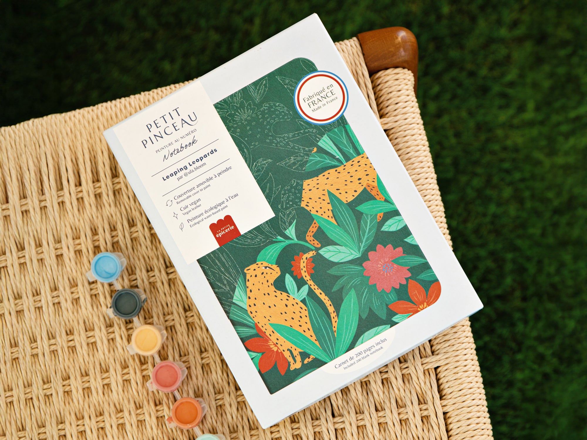 Carnet à peindre - Notebook peinture au numéro - Petit Pinceau - Leaping Leopards