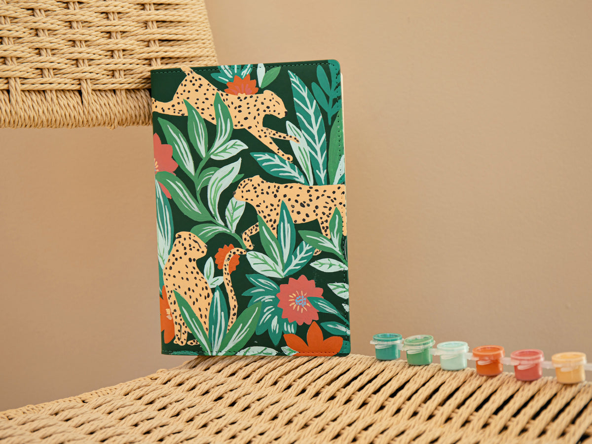 achat Carnet à peindre - Notebook peinture au numéro - Petit Pinceau - Leaping Leopards