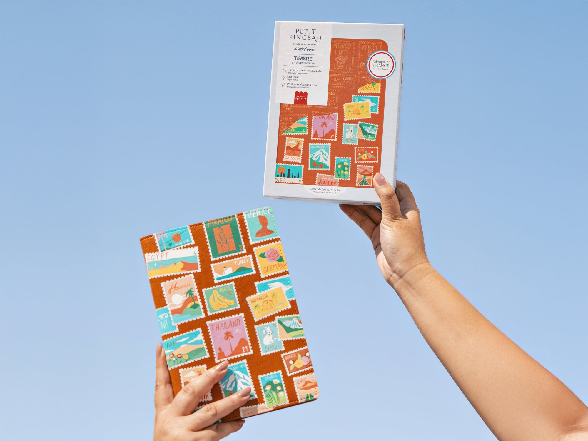 Carnet à peindre - Notebook peinture au numéro - Petit Pinceau - Timbre