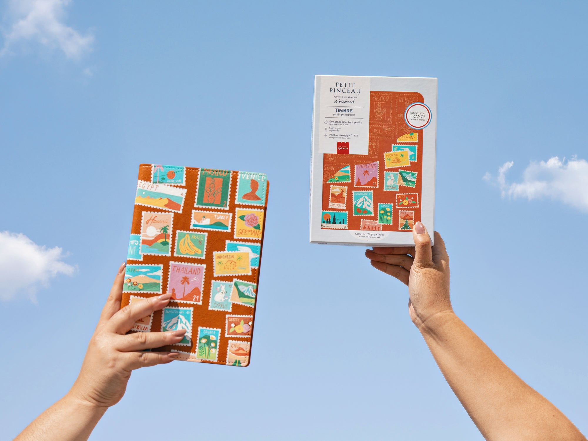 Carnet à peindre - Notebook peinture au numéro - Petit Pinceau - Timbre