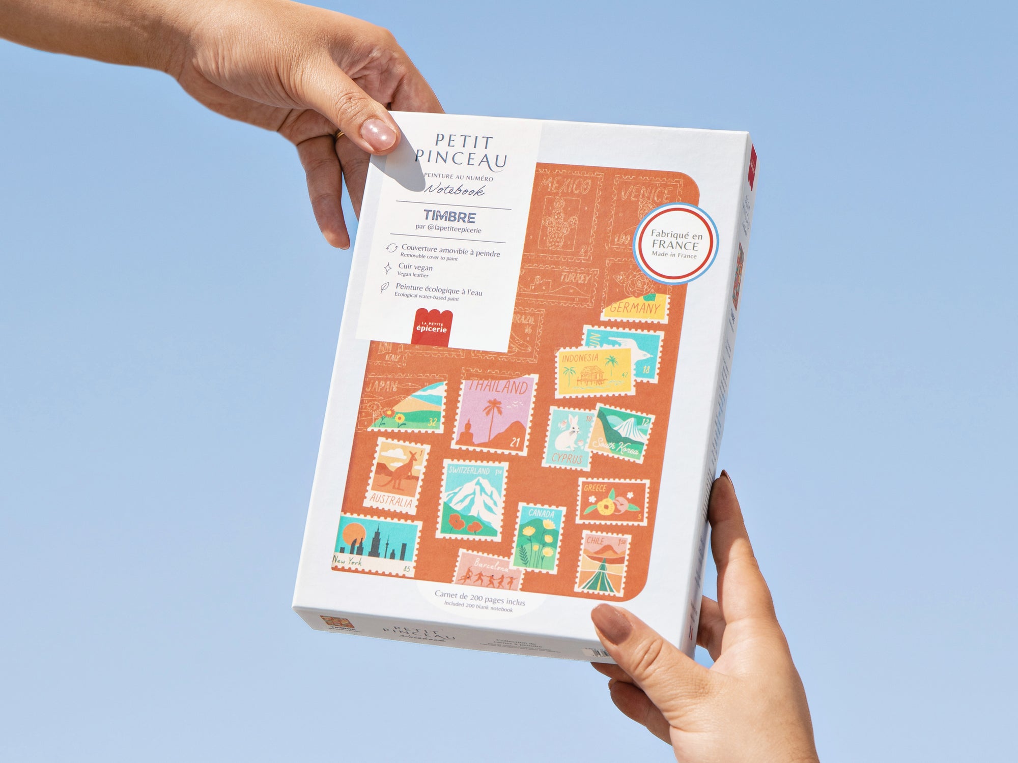 Carnet à peindre - Notebook peinture au numéro - Petit Pinceau - Timbre