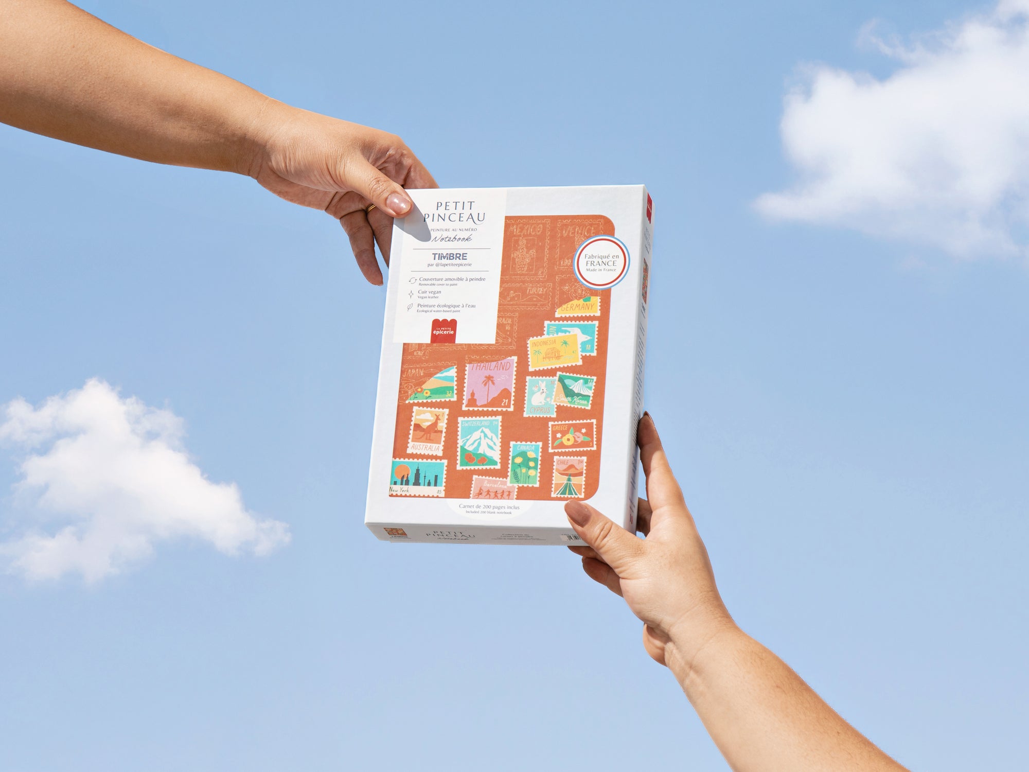 Carnet à peindre - Notebook peinture au numéro - Petit Pinceau - Timbre