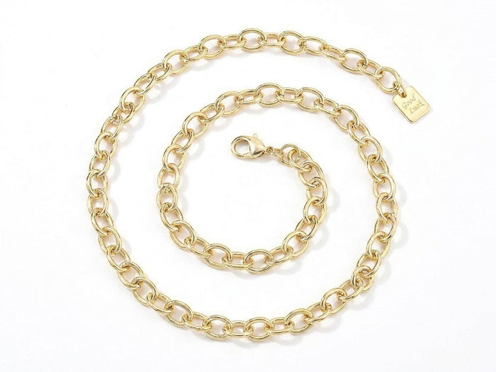 Achat Collier chaîne câble médaille Good Luck 61,8 cm - laiton doré à l’or fin