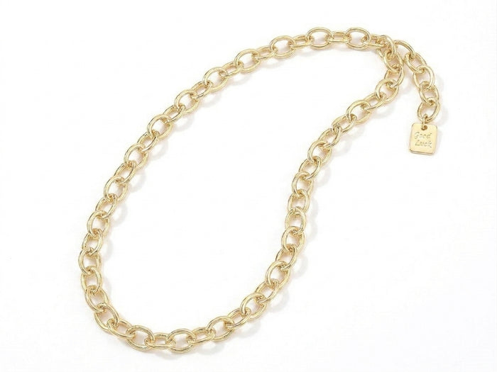 Achat Collier chaîne câble médaille Good Luck 61,8 cm - laiton doré à l’or fin