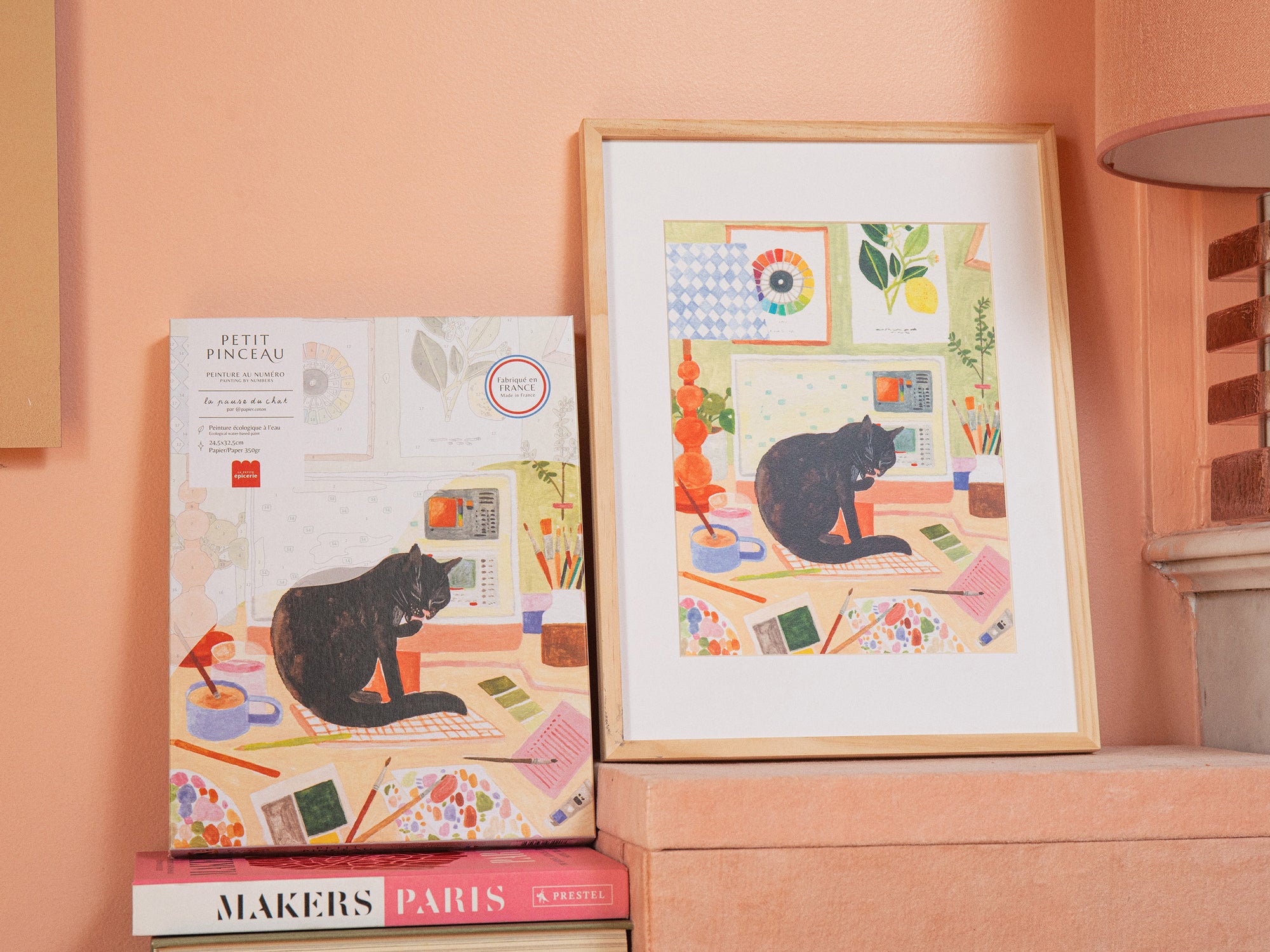 Coffret peinture au numéro - Petit Pinceau - La pause du chat