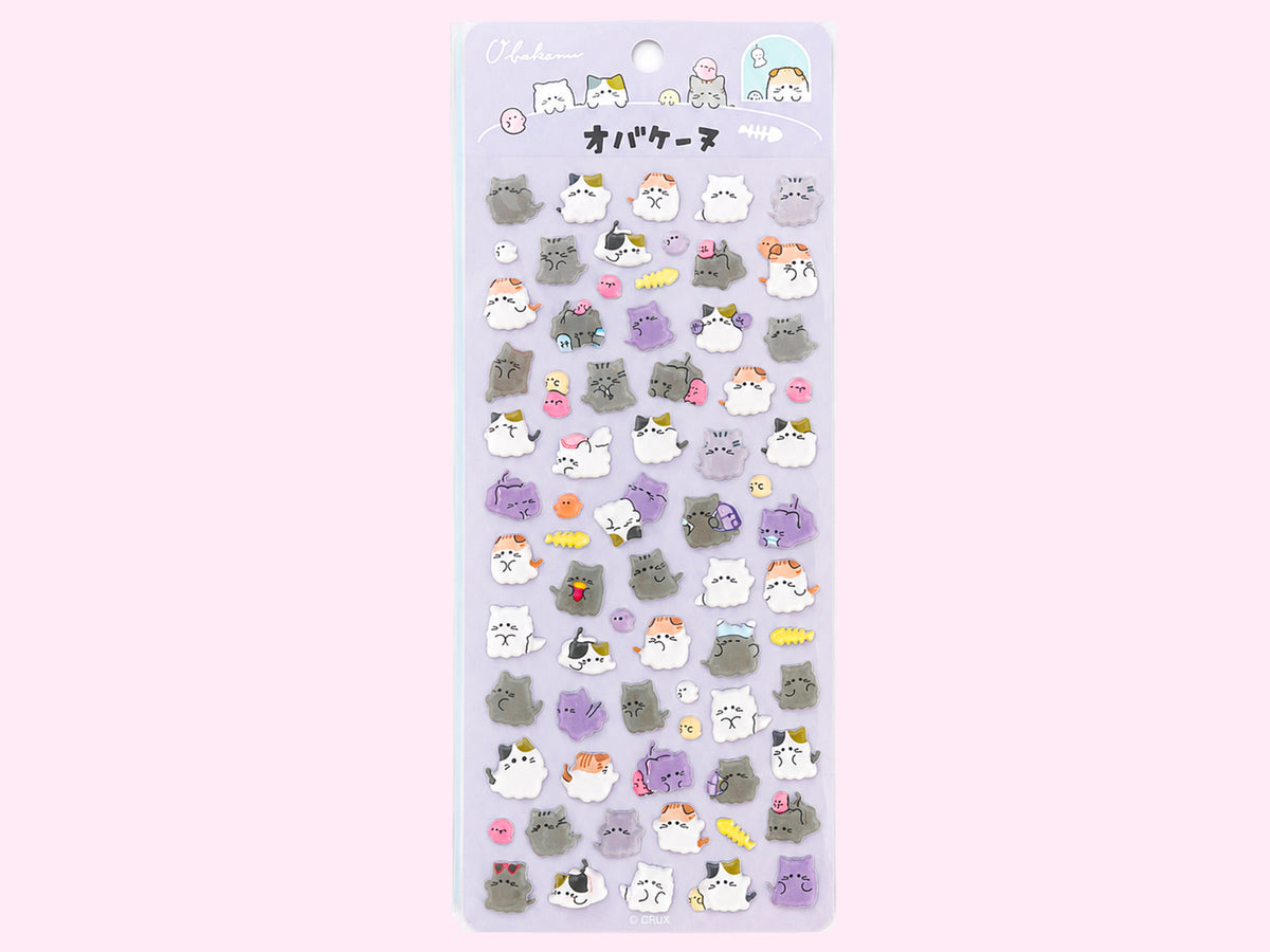 achat Stickers en relief - Chat gris mignon