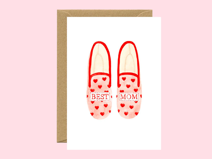 Achat Carte de voeux Fête des mères - Chaussons Best Mum - ATWS