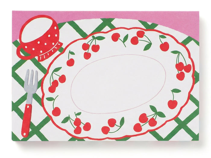 Achat Mini bloc memo assiettes cerises - Fruit fries Design Lab