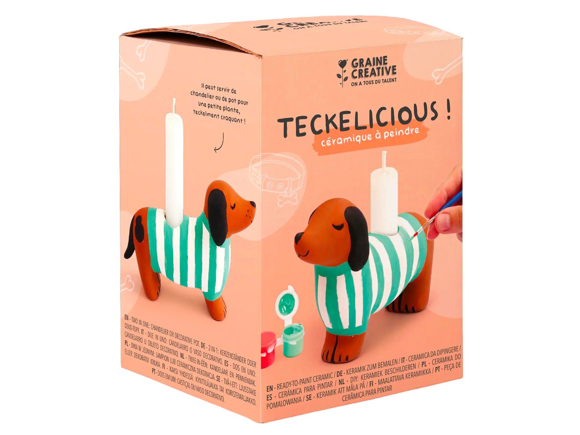 Achat Kit Céramique Teckel à peindre - Graine Créative