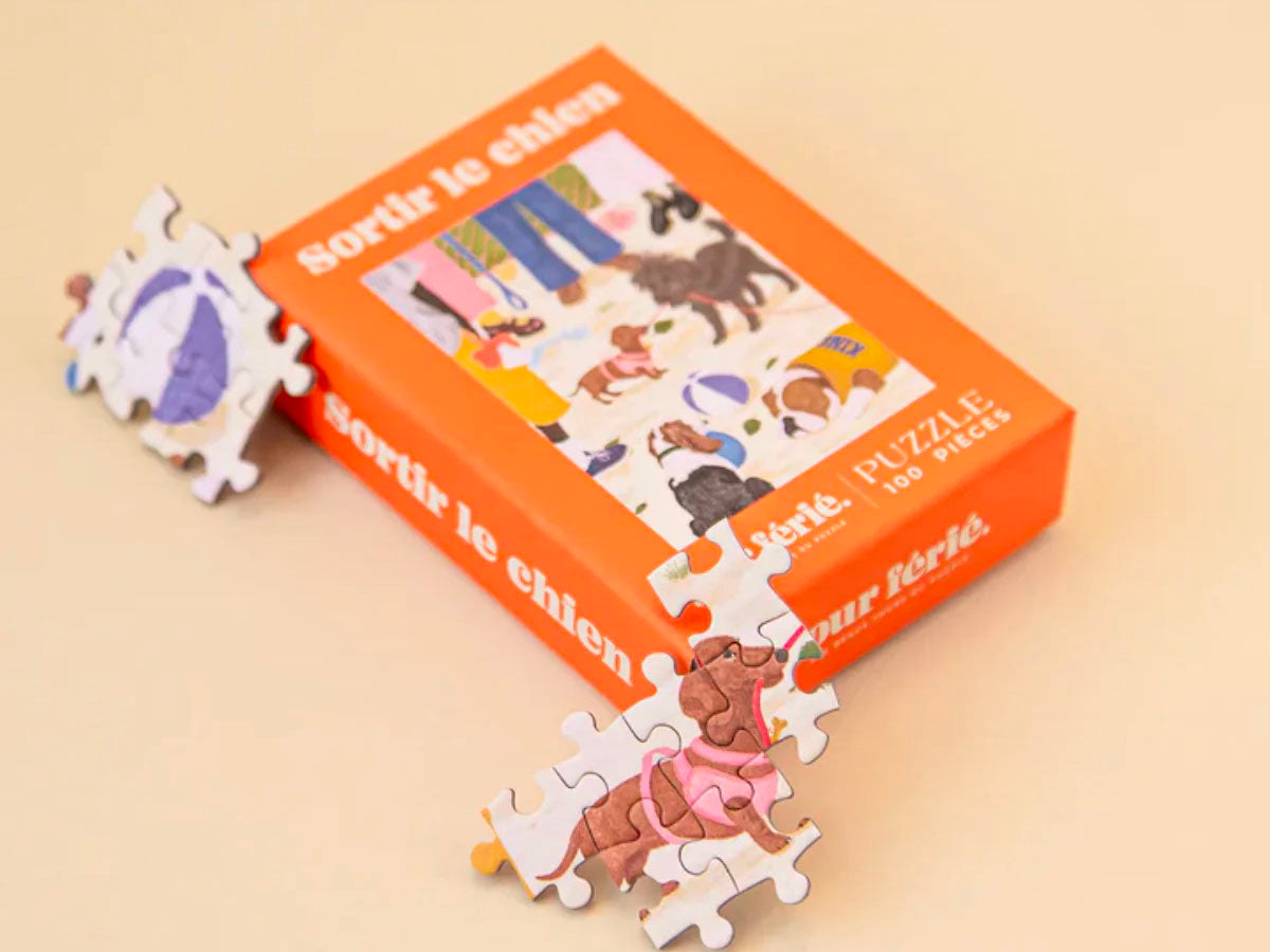 achat Mini Puzzle Sortir le chien - 100 pièces - Jour Férié