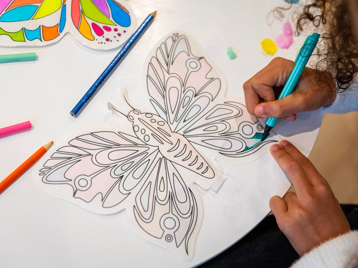 achat Coloriages gonflables Papillons et strass - Ara Créative