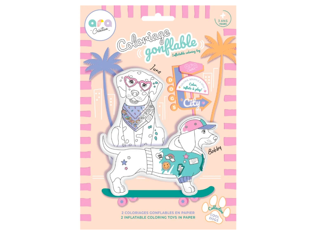 achat Coloriages gonflables Cool Dogs - Ara Créative